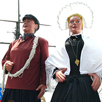 La fête de la Mer à Boulogne-sur-Mer (géants Batisse et Zabelle)