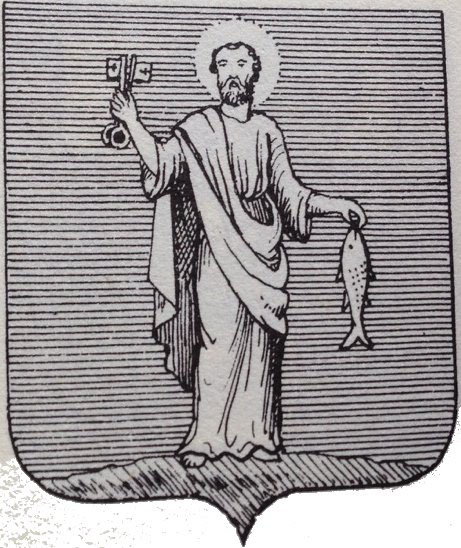 Armoiries des prud'homies de pêche de Marseille. Source : Régis de La Colombière, Fêtes patronales et usages des corporations et associations qui existaient à Marseille avant 1789, Marseille, Laffitte reprints, 1977