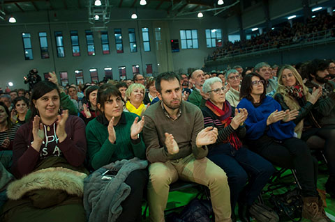 Amurrio, 2021, phase d'élimination du Championnat général de bertsolaris - vue du public