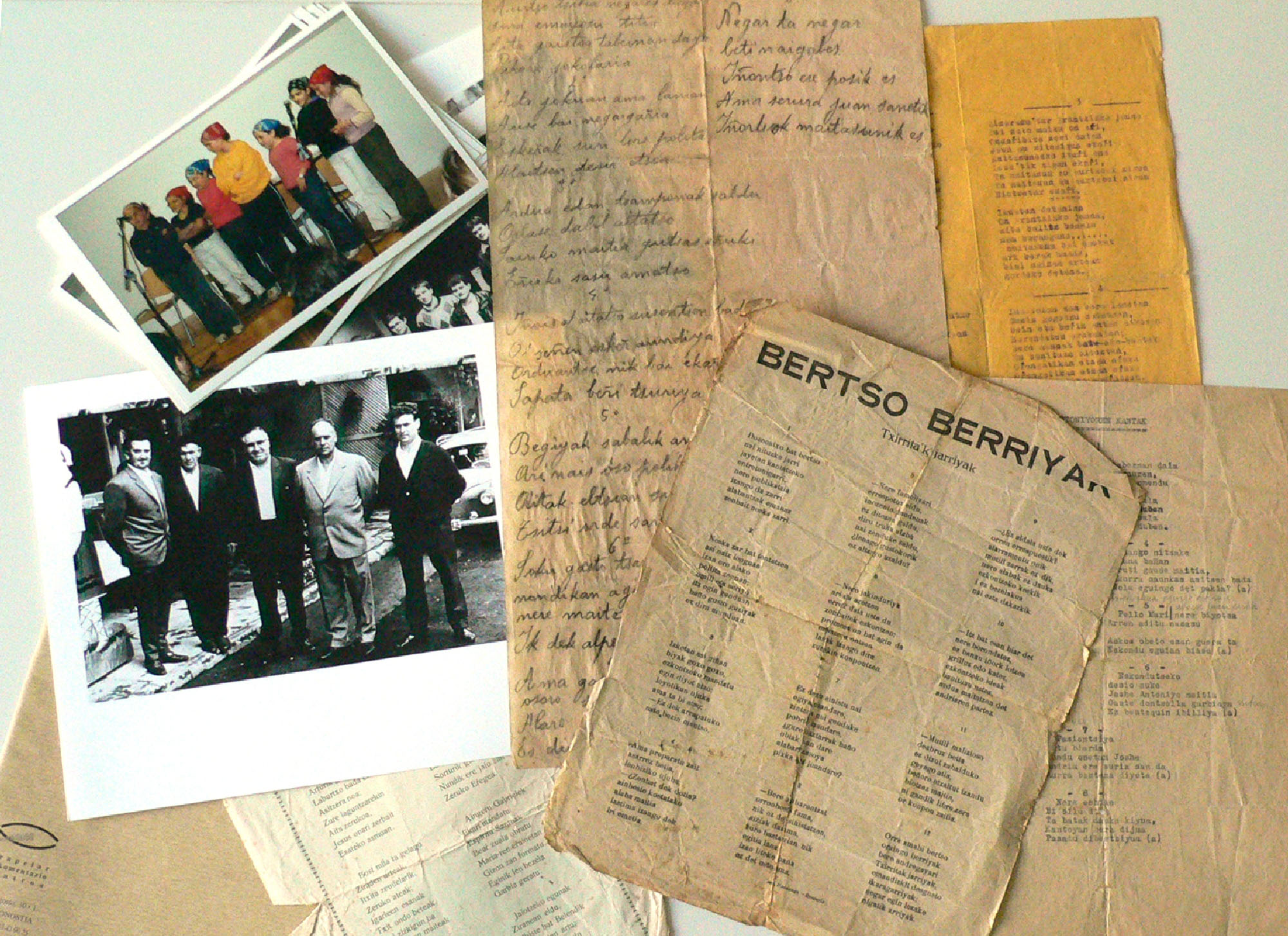 Bertso jarriak, archives du Xenpelar Dokumentazio Zentroa