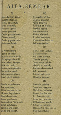 Bertso jarriak, écrit - Aita-Semeak