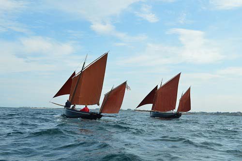 Bateaux de l’association des Vieux gréements du Val de Saire en navigation, 20 juin 2021. © Théo Lebouc, 2021.